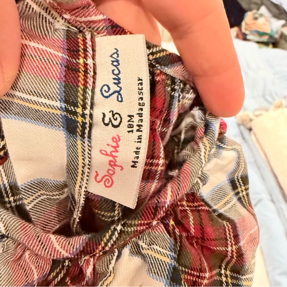 Plaid Ruffle Collar Blouse - Picture 7 of 7